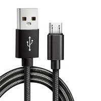 Câble de données USB A vers Type C tressé en nylon, résistant à l'usure, transfert haute vitesse pour smartphones Android