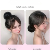 15g postiches humaines pour femmes cheveux raides cercle chignon tête élastique élastique élastique chouchou Chignon Chignon
