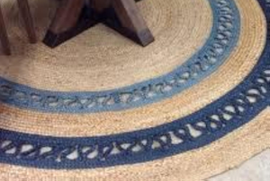 Tapis de laine réversible de luxe 4 pieds Jute naturel tressé moderne tissé à la main pour chambre salon ferme esthétique porte prier - Product Image 6