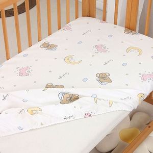 Solid Color Cotton Bed Cover and <b>Crib</b> <b>Sheet</b> Pack for Kids' Sleep Comfort Children's Bedding - Product Image 5