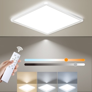 Modern Ultra-Thin IP33 LED Square <b>Ceiling</b> <b>Light</b> Dimmable Minimalist Night Lighting Fixture with <b>Remote</b> <b>Control</b> - Product Image 5
