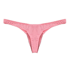 Nouveau bikini triangle à fines bretelles de style européen et américain, string sexy et chaud à taille basse, string en soie glacée à décolleté en V profond - Product Image 1