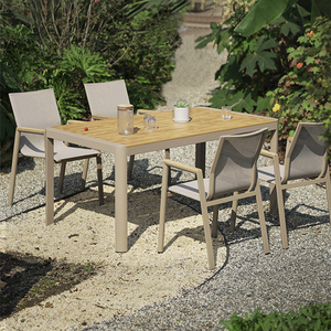 Tavolo da Pranzo <span class=keywords><strong>Quadrato</strong></span> Moderno in Alluminio Impermeabile di Lusso per Esterni e <span class=keywords><strong>Soggiorno</strong></span> - Product Image 2
