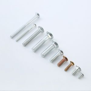 DIN 603 Vis à tête ronde avec col carré et écrou hexagonal. Boulon avec tête plate; cou carré et écrou hexagonal. Zinc plaqué - Product Image 1