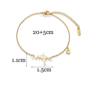 Bracelet de <span class=keywords><strong>cheville</strong></span> mignon avec breloque cœur <span class=keywords><strong>creux</strong></span> Bracelet de <span class=keywords><strong>cheville</strong></span> en <span class=keywords><strong>acier</strong></span> inoxydable anti-ternissement <span class=keywords><strong>pour</strong></span> femme - Product Image 6