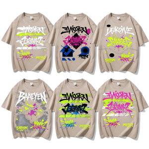 Camiseta personalizada de alta calidad para hombre, estilo oversize con hombros caídos, estilo urbano, hip-hop retro, estampado DTG, algodón grueso. - Product Image 5