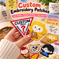 Patch en polyester brodé et appliqué 3D personnalisé, écologique, thermocollant ou à coudre, avec bordure Merrow, accessoires pour chapeaux, vente en gros