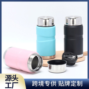 Insulated Food Jar 304 Stainless Steel Double Layer Large Capacity Travel Storage Bottle Sea Blue - Product Image 5