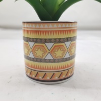 Vente en gros de mini bonsaïs artificiels réalistes en pot au design vert moderne pour décoration de mariage, de maison et de bureau
