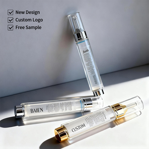Fournisseur chinois – Flacon pompe airless de luxe en <span class=keywords><strong>plastique</strong></span> argenté 5ml, 10ml, 15ml – Distributeur vide de sérum cosmétique airless pour huile pour les yeux - Product Image 1