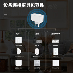 ทูย่า สมาร์ทโฮมไร้สาย ซิกบี เกตเวย์ แอปควบคุม ซ็อกเก็ตอัจฉริยะอเนกประสงค์ แหล่งจ่ายไฟ เกตเวย์มัลติโหมด - Product Image 3