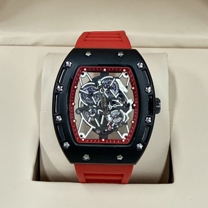 Montre mécanique automatique pour homme de haute qualité, version designer, en fibre de carbone, type baril à vin - Product Image 5