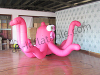 Modèle de pieuvre rose gonflable de dessin animé pour la décoration de fête en plein air