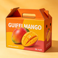 Gratis ontwerp premium mango verpakkingsdoos met aangepast logo, waterdicht, recycleerbaar, golfkartonnen fruitverzenddoos