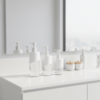 Emballages uniques en PET pour soins de la peau : contenants pour crème visage, gel douche, nettoyant facial, shampoing, après-shampoing avec bouchon pompe