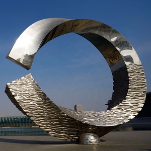 Jardín <span class=keywords><strong>al</strong></span> aire libre arte decoración de metal pulido espejo acero inoxidable pulido a <span class=keywords><strong>mediodía</strong></span> en la escultura de agua - Product Image 1