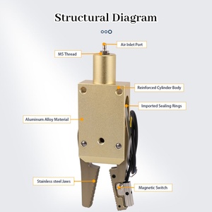 CHK-EX-20 Mini Pneumatic Parts EOAT Robot <b>Clamp</b> Sprue Chuck Injection Machine Cylinder Fixture Automation Robot Arm Accessories - Product Image 3