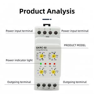 โรงงานที่มีประสบการณ์ 10 ปี ผลิตอุปกรณ์ตรวจสอบลำดับแรงดันไฟฟ้าแบบสามเฟสสี่สาย GKRC ครบวงจร พร้อมระบบรีเลย์ป้องกัน - Product Image 2