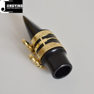 2022 Jingying Musik Saxophon-Teile, Ein Set Bakelit-Altsaxophon-Mundstücke mit Reinkupfer-Kappe und Clips - Product Image 4