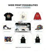 Mesin Printer Combo DTG DTF Hemat Ruang untuk Satu Workstation, Ringkas dan Hibrida, Mendukung Proyek Kustom Kaos