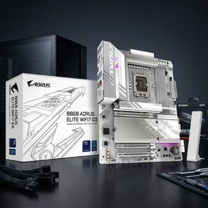 Nouvelle carte mère GIGABYTE B860 AORUS ELITE WIFI7 ICE E-ATX DDR5 Intel SATA PCI-E 5.0 9200MT/s Design blanc pour PC de jeu - Product Image 3