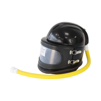 Casque de sablage à air comprimé avec respirateur et large fenêtre, bandeau réglable pour la protection de l'opérateur