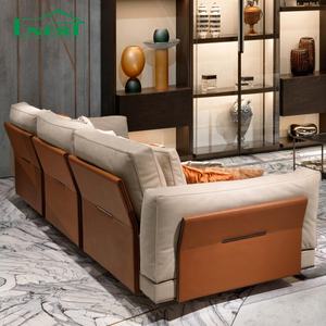Divano Lusso Italiano Moderno per Villa, Set Soggiorno Angolare Modulare a L, Divano Sezionale Designer, Mobili Personalizzati per Tutta la <span class=keywords><strong>Casa</strong></span> - Product Image 4