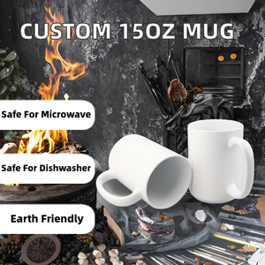 Tazas de Café de Cerámica Blancas Personalizadas al por Mayor, 15 oz, Modernas, para Sublimación, Ecológicas, con Diseños Creativos y Lindos para Graduación y Fiestas - Product Image 2