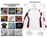 Sweat-shirt unisexe oversize à col rond, blanc et bordeaux, avec empiècements color block, en maille épaisse, personnalisable avec logo OEM