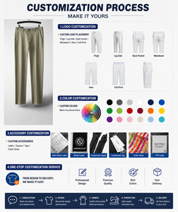 Nouveau pantalon décontracté pour <span class=keywords><strong>homme</strong></span>, coupe droite, en coton respirant, lavable en machine, taille mi-haute, avec fermetures éclair, pantalon uni multicolore, pantalon de travail - Product Image 4
