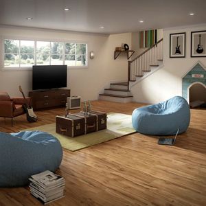 <span class=keywords><strong>Parquet</strong></span> en bois stratifié AC4 résistant à l'usure, style européen, pin doré, HDF, chêne rustique, Sueldo Laminado - Product Image 3