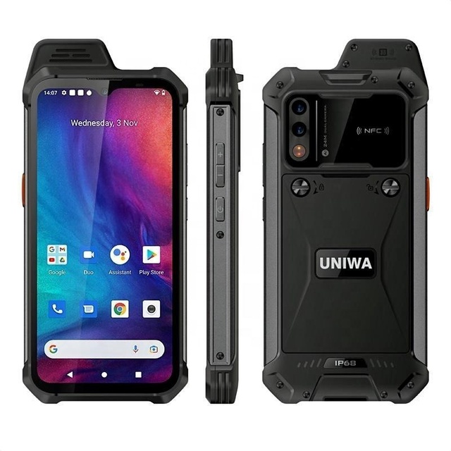 Global Version IP68 Waterproof NFC Smartphone 6.3 Inch HD+ Waterdrop Touch Screen Android 11 UNIWA W888 Smart Phone Original
