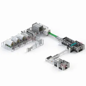 Totalmente automático Servo Non-stop papel higiênico e cozinha toalha máquinas com laminação