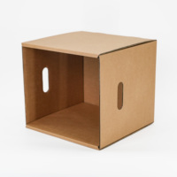 Caja de Cartón Cuadrada Kraft en Blanco con Impresión de Logotipo Personalizado, Precio de Fábrica, Caja Corrugada Reciclable para Kits de Suministros de Oficina