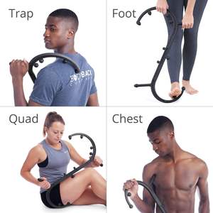 Massageador Manual Body <span class=keywords><strong>Back</strong></span> <span class=keywords><strong>Buddy</strong></span> Clássico Fabricado na China, Ferramenta de Ponto de Acupuntura para Alívio da Dor em Todo o Corpo, Duplo para Ombros e Pescoço - Product Image 3