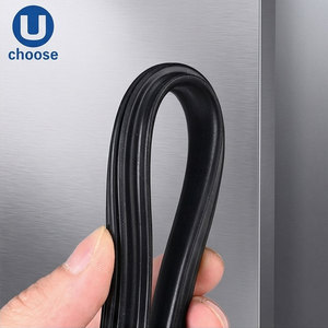 Bande d'étanchéité en caoutchouc silicone noir extrudé sur mesure, profil flexible, étanche, pour portes et fenêtres, protection des bords pour l'industrie - Product Image 1