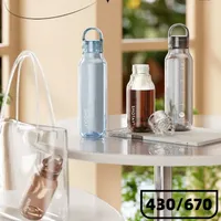 Sport-Wasserflasche aus Tritan, Tragbare Outdoor-Reise-Fitness-Trinkflasche