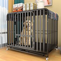 Chenils pour chiens Cages pliables pour adultes Vente de grands chiens Cage pour animaux de compagnie en acier inoxydable solide et fermée en fil métallique