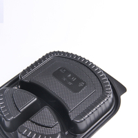 Boîtes à repas jetables pour micro-ondes, de qualité alimentaire, en PP, à 3 compartiments, pour nouilles, bento, préparation de repas