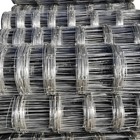 Malla de Alambre Galvanizado de 1.2m, 1.5m, 1.8m de Alto para Cercas de Granjas Ganaderas, Rollos de Malla Tejida para Vacas Lecheras y Ganado Vacuno