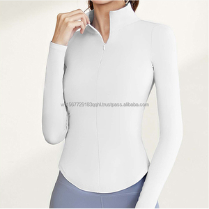 เสื้อโยคะกันแดดแบบซิปครึ่งตัว ทรงเข้ารูป ยืดหยุ่น ระบายอากาศได้ดี เหมาะสำหรับออกกำลังกายกลางแจ้ง รุ่นใหม่ประจำฤดูร้อน - Product Image 1