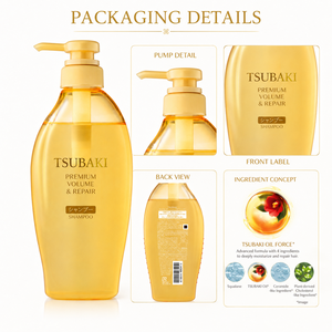 TSUBAKI Premium Volume And Repair Japanese <b>Shampoo</b> 450ml Floral Camellia Hair Care For Flat Fine Damaged Hair - Product Image 4