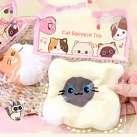 Jouet anti-stress en forme de chat de Siam, texture en caoutchouc semblable à l'argile, cadeau adorable pour les filles de 7 à 14 ans