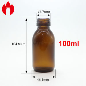 30ml 60ml 120ml 150ml 200ml 250ml 300ml şurup şişesi Oral sıvı için kalıplanmış Amber cam şişe - Product Image 3