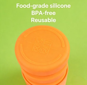 Bouteille d'eau en silicone pliable de 550 ml avec anneau central, tasse souple en silicone pour voyage et camping, vente en gros - Product Image 3