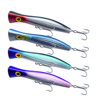 Honoreal Leurre Popper Réaliste 200mm 116g Grande Taille, Lancer Ultra Longue Distance 120m+, Flottant en Surface avec Grande Éclaboussure, OEM