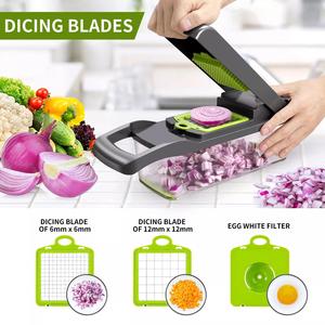 Cortador de Verduras Multifuncional 16 en 1, Rebanador, Triturador y Picador de Frutas, Patatas, Zanahorias, <span class=keywords><strong>Rallador</strong></span>, Herramienta Mandolina - Product Image 6