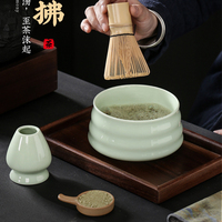 Ensemble de fouets à thé vert en bambou et cuillères à matcha, kit de luxe japonais personnalisable avec logo, cuillère à bambou sur mesure