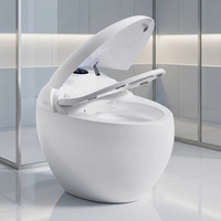 WC intelligent de luxe au design rond, cuvette de toilette intelligente, livraison rapide, bidet intelligent, toilettes intelligentes à poser au sol