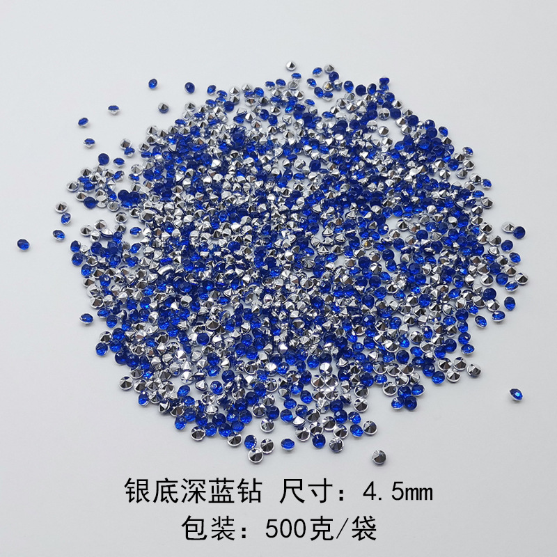 4.5mm silver base deep blue diamond 500g bag